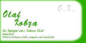 olaf kobza business card